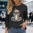 蛇 蛇 コブラ×キングコブラ 蛇 長袖Tシャツ 彼女への贈り物