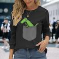 袋入りクロコダイル 長袖Tシャツ 彼女への贈り物