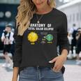 解剖学 皆既日食 2024 サイエンスキッズ 長袖Tシャツ 彼女への贈り物