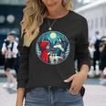 赤ずきんちゃんがオオカミに心を与える 自然のおとぎ話 長袖Tシャツ 彼女への贈り物
