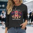踊ってます。Obon Festival はにわ お盆 祭り 踊り ダンス 夏 長袖Tシャツ 彼女への贈り物