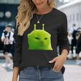 面白いエイリアン 猫 ミーム Glerp Glorp Zep Zep 長袖Tシャツ 彼女への贈り物