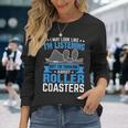 面白いジェットコースター テーマパーク ジェットコースター 長袖Tシャツ 彼女への贈り物