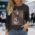 面白い柔術 脚をロックすると白いベルトが叫ぶ 長袖Tシャツ 彼女への贈り物