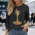 面白い溶けるルービックルービックスルービックスプレイヤーキューブ愛好家。 長袖Tシャツ 彼女への贈り物