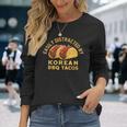 韓国bbqタコスレトロタコス愛好家に簡単に気を取られます 長袖Tシャツ 彼女への贈り物
