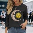 魔女 グランジ 美的 三日月 月 太陽 長袖Tシャツ 彼女への贈り物