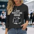鳥の名言 カラスのような服 カラス 長袖Tシャツ 彼女への贈り物