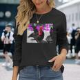 黒ちゃぼ。 ちゃぼデザイン 鶏をテーマにしたスタイリッシュなアート 長袖Tシャツ 彼女への贈り物