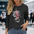 龍 日本の桜文化 長袖tシャツ 長袖Tシャツ 彼女への贈り物