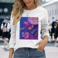 80年代 90年代aporwave レトロ美学 長袖Tシャツ 彼女への贈り物