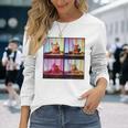 Dj Cat On Decks Cat Dj スクラッチ ターンテーブル カラフル Edm 長袖Tシャツ 彼女への贈り物