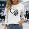 Edelweiss フラワーマウンテン Edelweiß フラワーハート Edelweiß 長袖tシャツ 長袖Tシャツ 彼女への贈り物