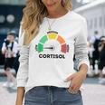 Low Cortisol Levels Meme 長袖Tシャツ 彼女への贈り物