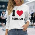 I Love Rodrigo 長袖Tシャツ 彼女への贈り物