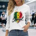 I Loveenegal 休暇 旅行 旗 お土産 ハート ツーリスト 長袖Tシャツ 彼女への贈り物