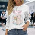 Rage Consumes Me キュート 怒っている猫 面白い 皮肉なミーム 長袖Tシャツ 彼女への贈り物