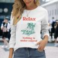 Relax Labrador Dog Owner Graphic 長袖Tシャツ 彼女への贈り物