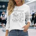 Scientific Meowthod 面白い 科学 猫 先生 生 クール 長袖Tシャツ 彼女への贈り物