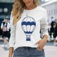 Simple Hot Air Balloon 熱気球 面白い シンプル ミニマリスト 気球 熱気球 長袖Tシャツ 彼女への贈り物