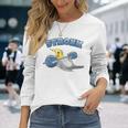 Stronk オカメインコ フィットネス オウム ワークアウト オカメインコ 鳥 ミーム 長袖Tシャツ 彼女への贈り物