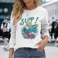 Sup サーフィン スタンドアップ パドル タートル パドリング サブボードup 長袖Tシャツ 彼女への贈り物