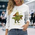 Twas The Tism M'lord Frog ライディング 恐竜 ファンタジー 中世 長袖Tシャツ 彼女への贈り物