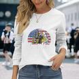 Warehouse アメリカ国旗 フォークリフトオペレーターフォークリフト認定 長袖Tシャツ 彼女への贈り物
