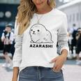 アザラシ 海豹 かわいい おもしろ シンプル イラスト アザラシ好き 手書き Azarashi ローマ字 長袖Tシャツ 彼女への贈り物