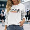 アーチェリー 弓 アーチャー レトロ ヴィンテージ アーチャー 長袖Tシャツ 彼女への贈り物