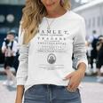 ウィリアム・シェイクスピア ハムレットシャツ 文学シアターギフト 長袖Tシャツ 彼女への贈り物