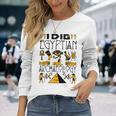 エジプト考古学 面白い クール 古代エジプトギフト ピラミッド 長袖Tシャツ 彼女への贈り物