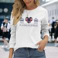 エリザベス女王プラチナジュビリー70年イギリス国旗 長袖Tシャツ 彼女への贈り物