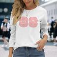 クールなレトロなレタリングジャージ、背番号88 1988 Born 長袖Tシャツ 彼女への贈り物