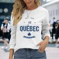 ケベックシティ ケベック州の旗 長袖Tシャツ 彼女への贈り物