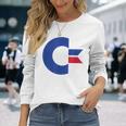 コモドール C64 大文字 ブルーレッド 長袖Tシャツ 彼女への贈り物