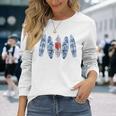 サーフィン サーフボード ヴィンテージ レトロ サーフボーダー ビーチ サーフィン 長袖Tシャツ 彼女への贈り物