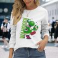 ザ・スーパーマリオギャラクシー・ムービー Action Yoshi 長袖tシャツ 長袖Tシャツ 彼女への贈り物