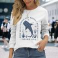 ジンベイザメ イザヤ 43 2 オーシャン 聖書 詩 アート 背面 長袖Tシャツ 彼女への贈り物