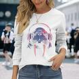 セイウチ ゲーミング 音楽 ヘッドフォン レトロ クール 長袖Tシャツ 彼女への贈り物