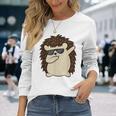 ダビングハリネズミ おもしろハリネズミ 長袖Tシャツ 彼女への贈り物