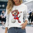 ダビングビーグル犬 ノルウェージャージ ノルウェーバレーボール愛好家 長袖Tシャツ 彼女への贈り物
