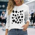ダルメシアン愛好家のためのダルメシアンパターン ダルメシアンプリント 長袖Tシャツ 彼女への贈り物