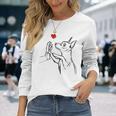 ドワーフピンシャーラブミニチュアピンシャー 長袖Tシャツ 彼女への贈り物