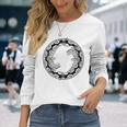 ニュージーランド ハンマーヘッド サメ サークル シンボル マオリ族。 長袖Tシャツ 彼女への贈り物