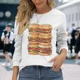 ハンバーガーデイパック ハンバーガー 6パック 腹筋 フェイク腹筋ジム 長袖Tシャツ 彼女への贈り物