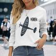 バトルオブブリテン イギリス空軍航空機 スピットファイア The Few War 飛行機 長袖Tシャツ 彼女への贈り物