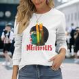 メトロポリス レトロムービーポスターデザインf 長袖Tシャツ 彼女への贈り物