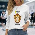 モンキーtシャツ 「チーキーモンキー」 長袖Tシャツ 彼女への贈り物