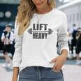 リフトヘビーバーベル ウェイトリフティング ワークアウトジム 長袖Tシャツ 彼女への贈り物
